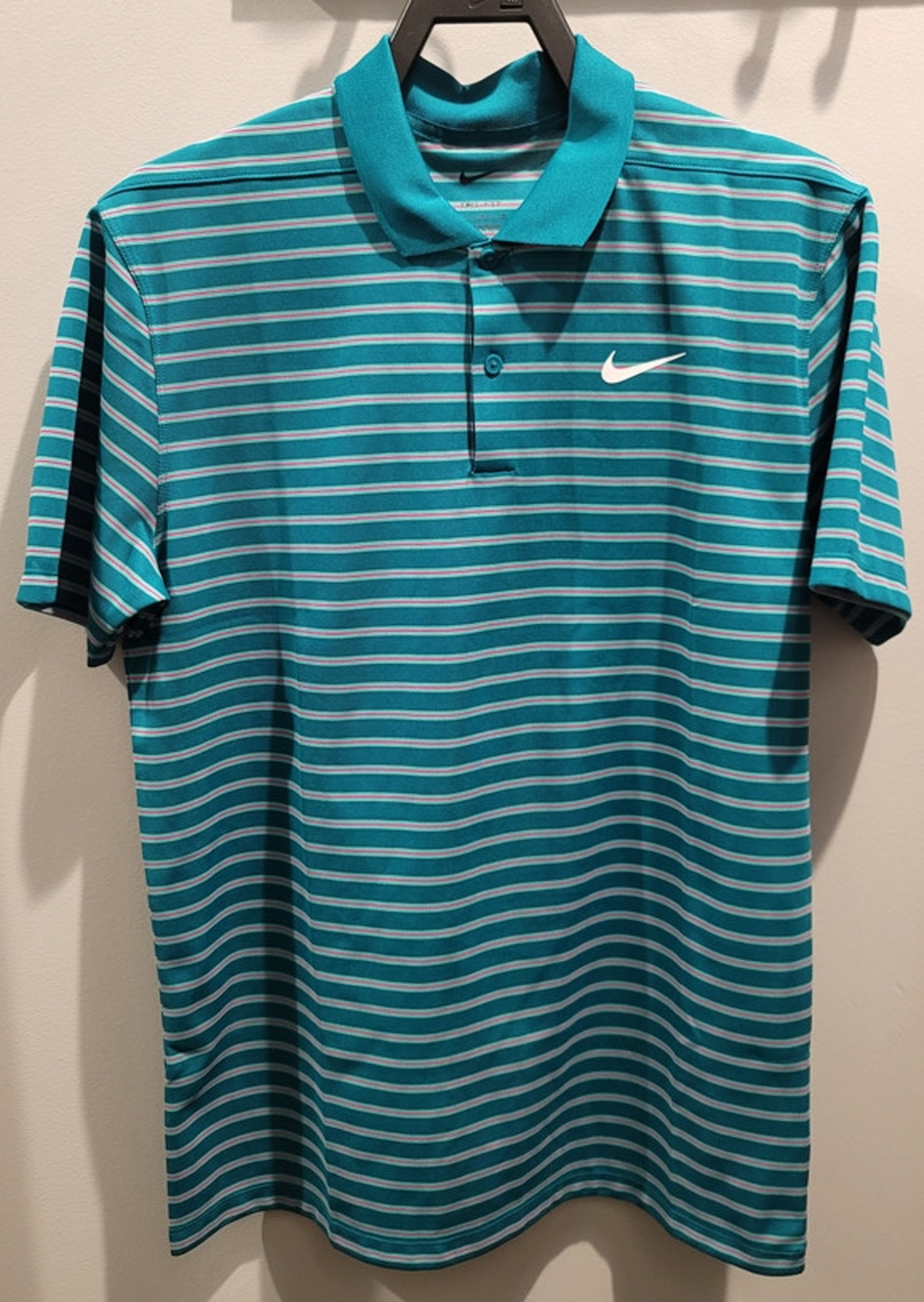 Nike Victory Golf Striped Collared Polo Bicoastal Blue DH0829-318 Men’s Size XL